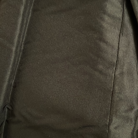 Vtg Christian Dior New York Black Ottoman Wool Silk Dress Coat Size 4-6 Like New - Picture 7 of 9